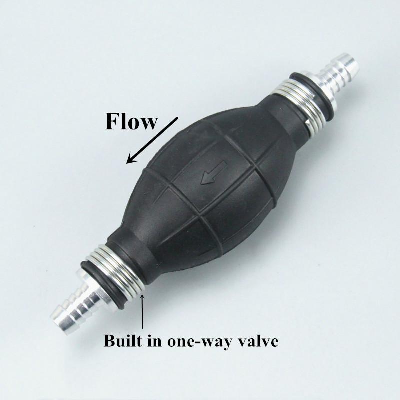 6/8/10/12mm Hand Fuel Pump Line Hand Primer Bulb Petrol Diesel Liquid Oil Gas Water Tansfer Rubber Tube Aluminum For Car Boat