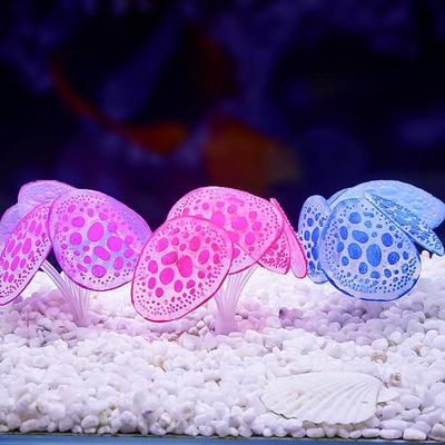 Simulated Artificial Plant Mushroom Coral Silicone Aquarium Underwater Weed Grass Aquarium Fish Tank Decoration Ornament