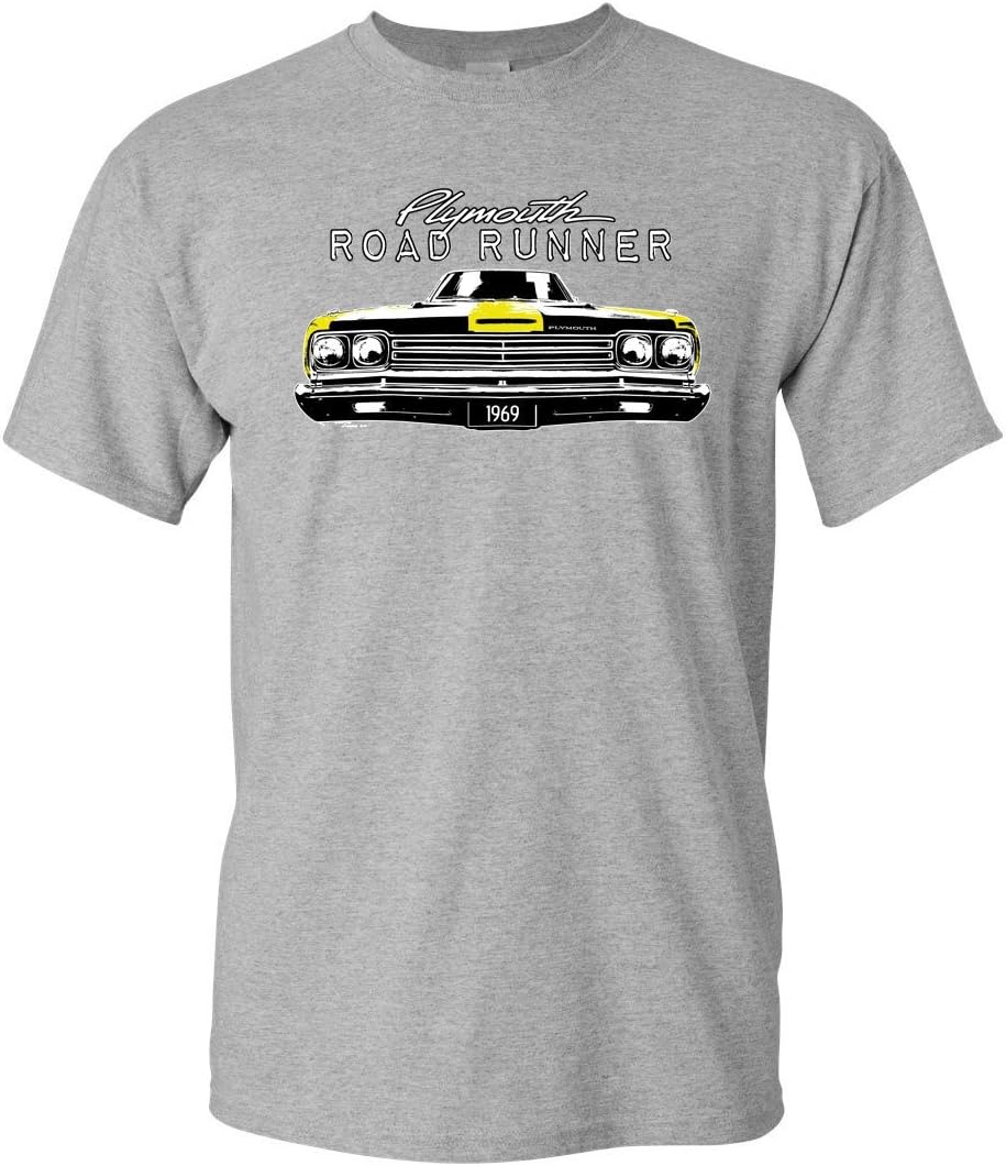 Plymouth Road Runner 1969 T-Shirt Route 66 American Made Classic Mens Tee Shirt S