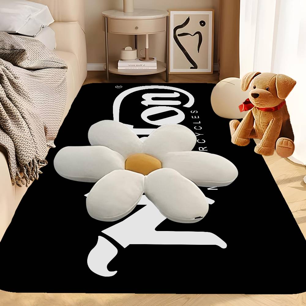 N-NORTON Motorcycle LOGO Floor Mat Cheaper Anti-slip Modern Living Room Balcony Printed Bedside Mats