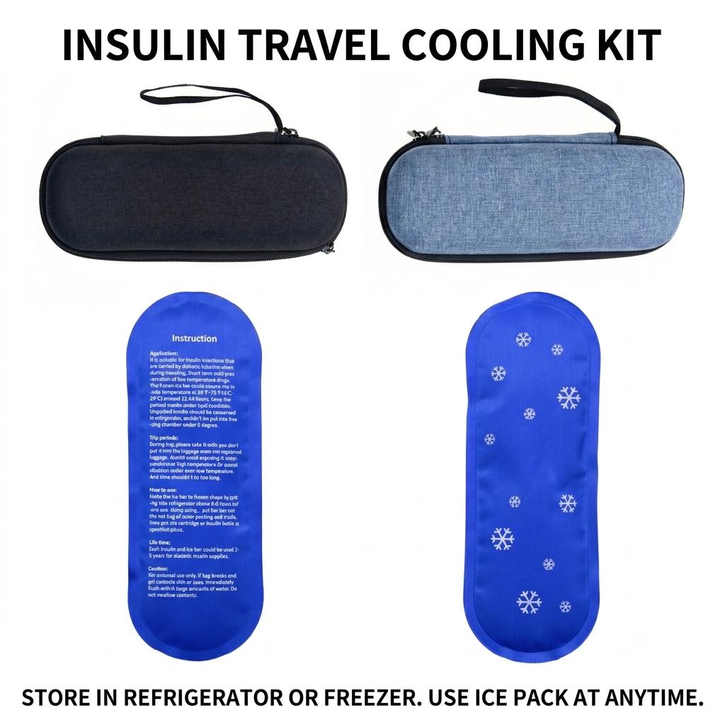 Insulin Cooler Travel Case Ice Pack for Diabetes Drug & Insulin Pen Insulated Cooling Equipped  for Dialy Life and Trips