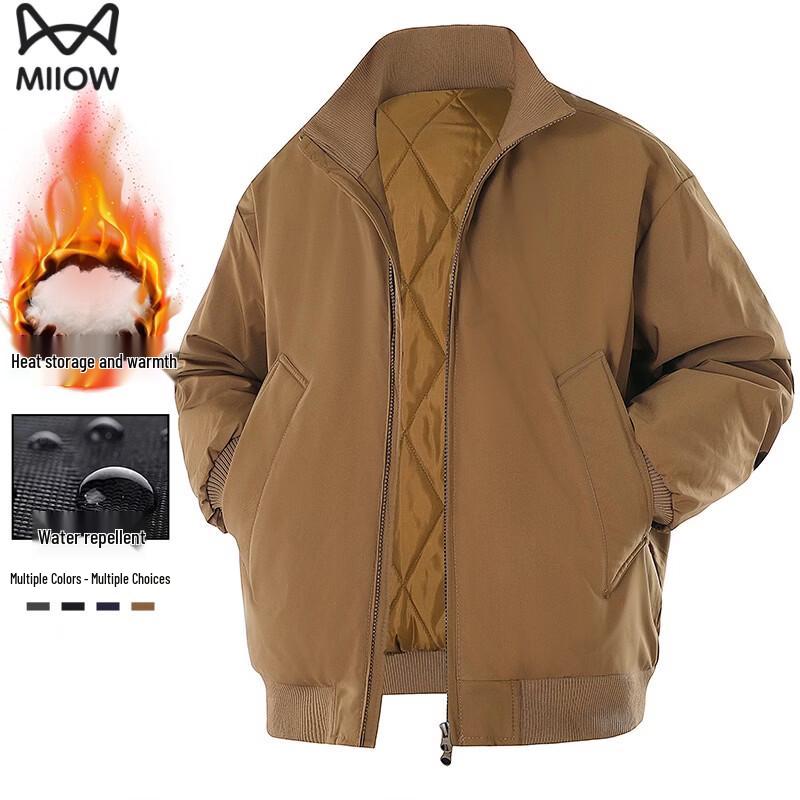 MiiOW Men s Winter Padded Stand Collar Jacket L