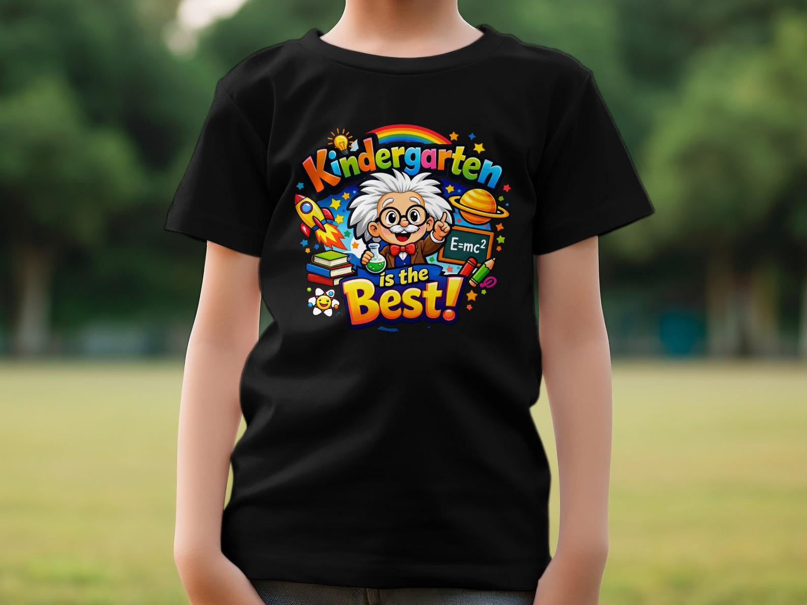 Kindergarten T-Shirt, Little Scientist, Back to School, Einstein Cartoon, Learning Theme 3XL