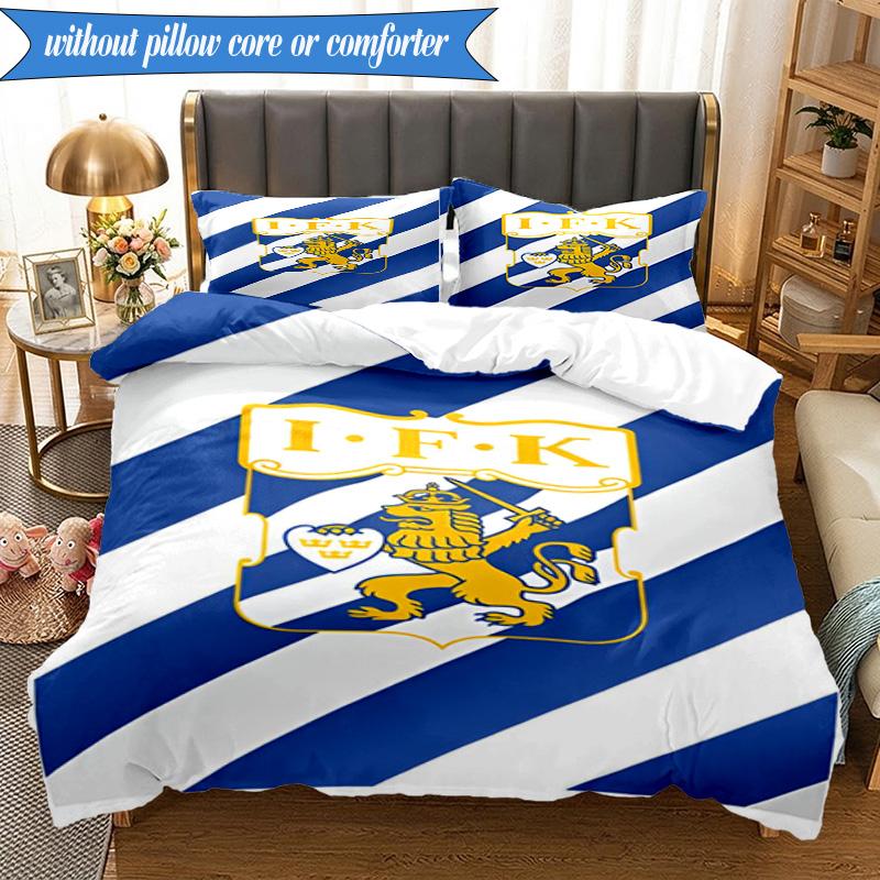 3PCS Ifk Lion Crest Emblem Bedding Set 2D Printing (Includes 1 Duvet Cover + 2 Pillowcases Coreless), Bedroom decor,Fan gift