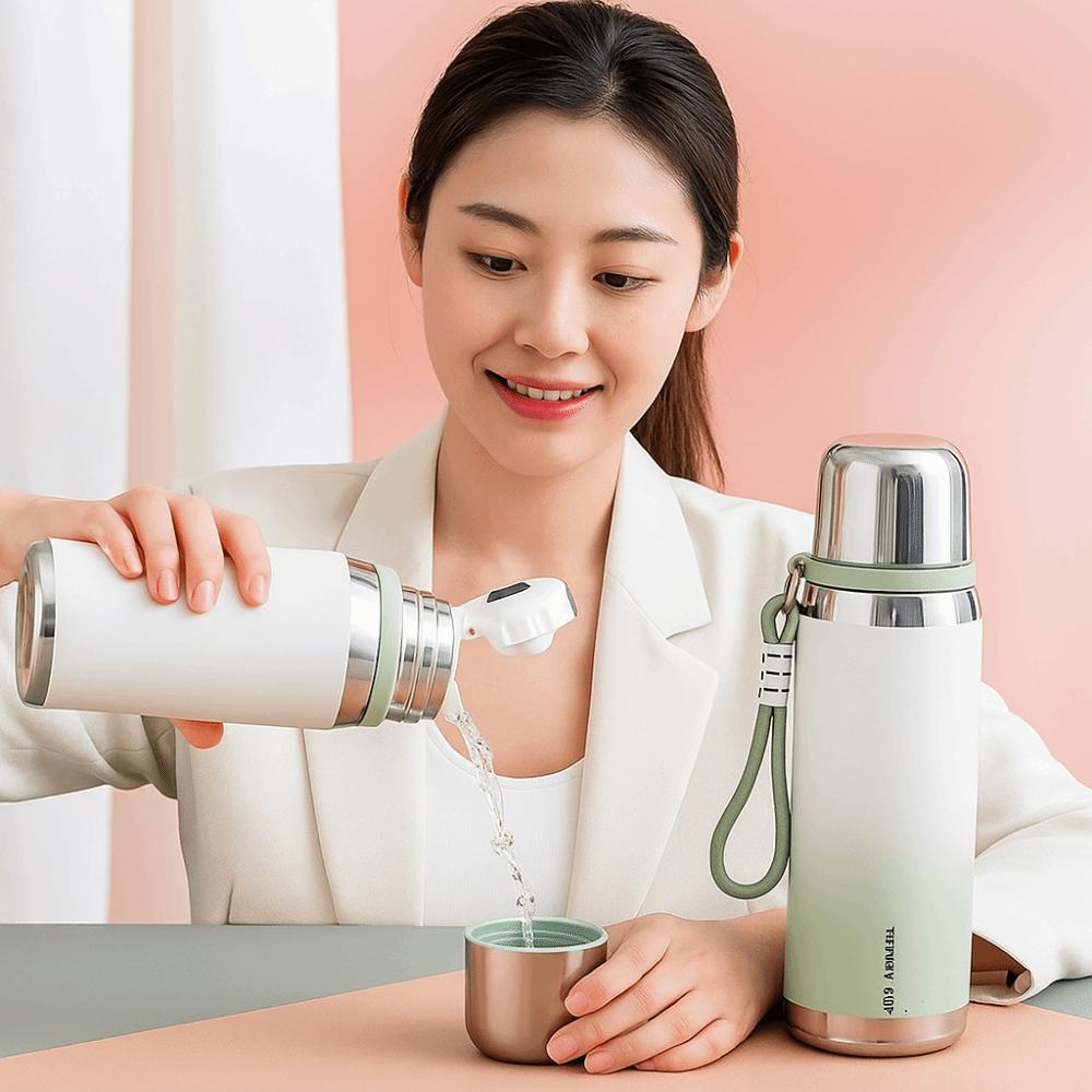 Stainless Steel Sport Thermal Cup Gradient Color Vacuum Flask Thermo Cup Student Outdoor Travel