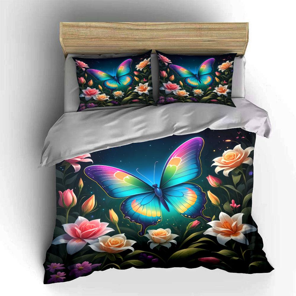 "Radiant butterfly garden dreams" Bedding sets Duvet covers Pillowcases(1* Duvet Cover 2* Pillowcases without duvet insert)