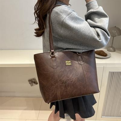 Simple Casual Tote Bag, New Fashion Commuter Shoulder Bag, Niche Design Handbag