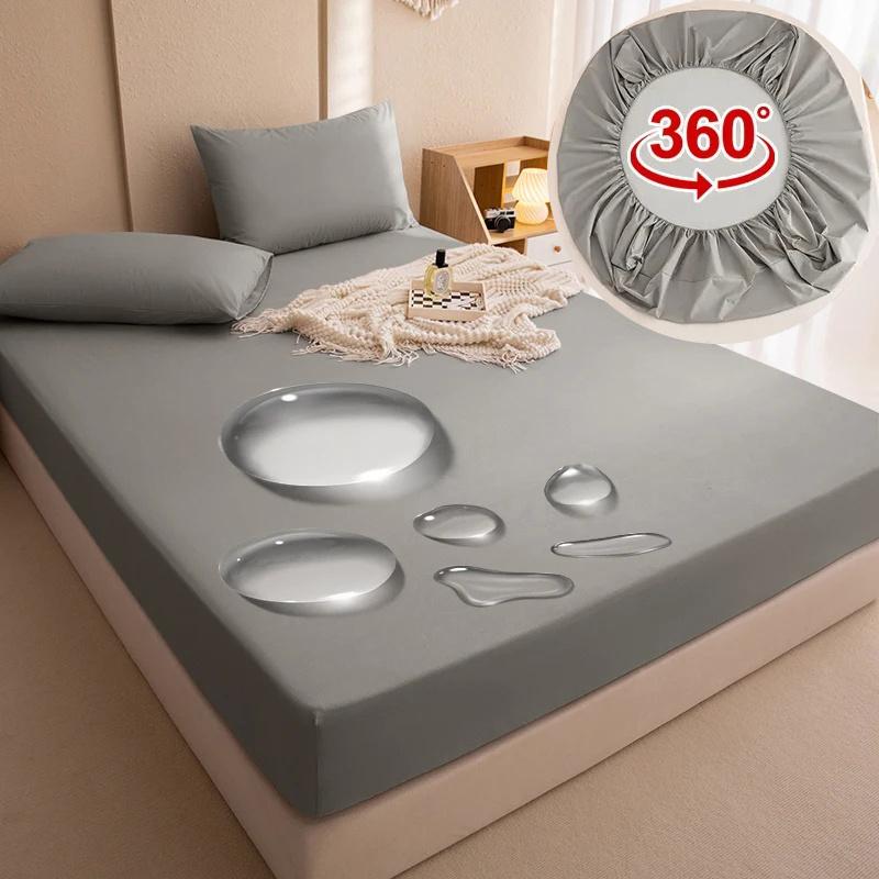 2025 Wasserdichter Bettbezug Matratzenschoner Abdeckung Anti-Wasser Bettmatratzenbezug Spannbettlaken Bettwäsche Tiefe Tasche