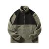 [FOMANSH] Fleece Jacket, Stand Collar Jacket, Loose, Windproof, Thermal, Full Zip, with Side Pockets, Autumn/Winter Outerwear