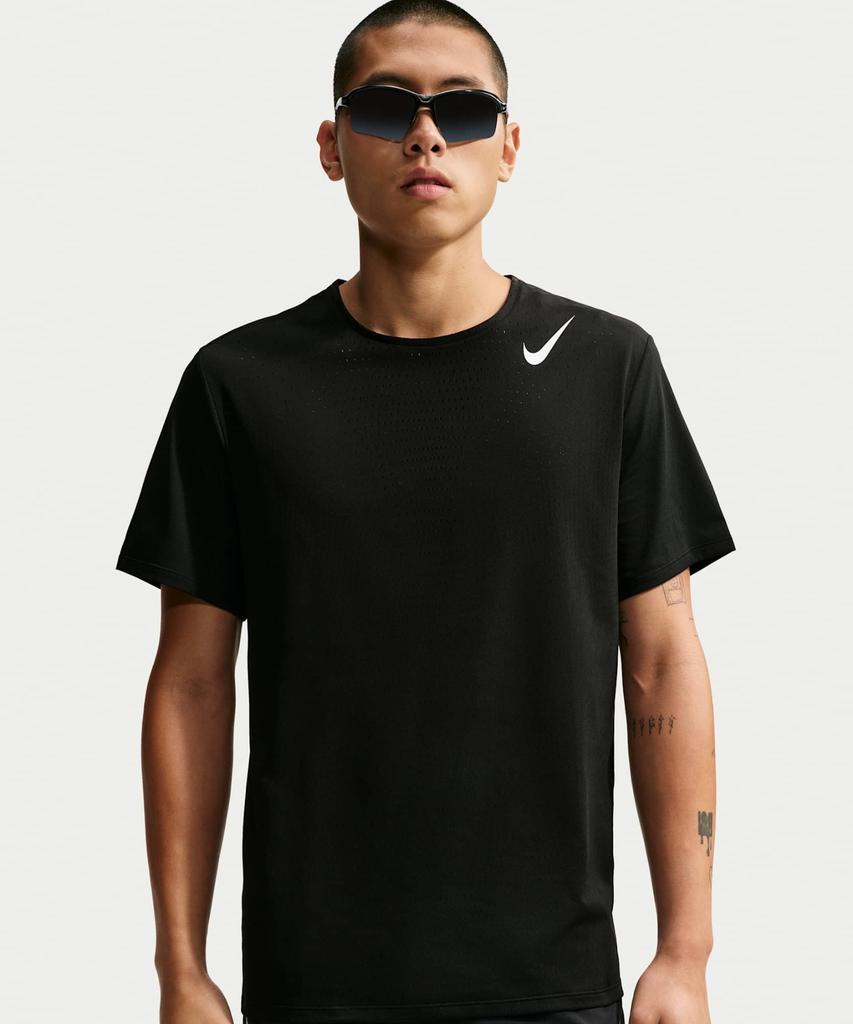 Nike Aeroswift Dri-Fit Adv Short Sleeve Running Top M - Black: Summit White / Hj3378-010