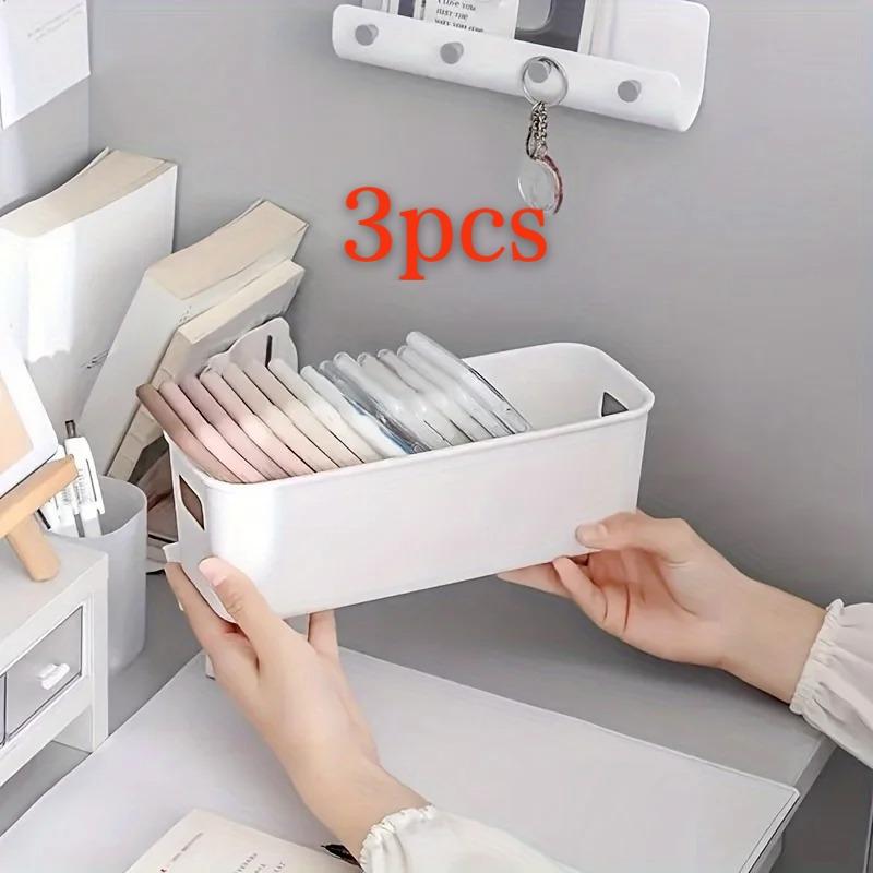 

5pcs/3pcs multifunctional storage box durable large-capacity desktop storage box underwear storage suitable for sundries storage