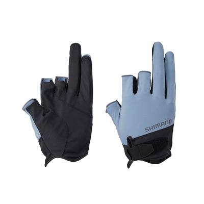 SHIMANO Basic Light XL Gloves, 3-Piece Cut, GL-008V, Blue,