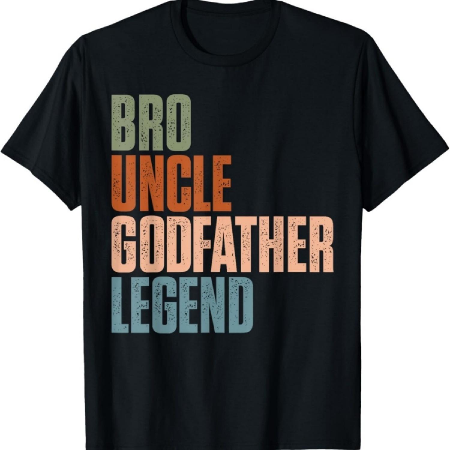 

Ретро Бро Дядя Крестный отец Легенда Смешная футболка для дядей и отцов на День отца XXXXXL чёрный