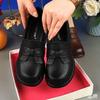 Retro Women's Shoes Autumn New British Soft Leather Soft Sole Comfortable Leather Shoes Single Shoes Women