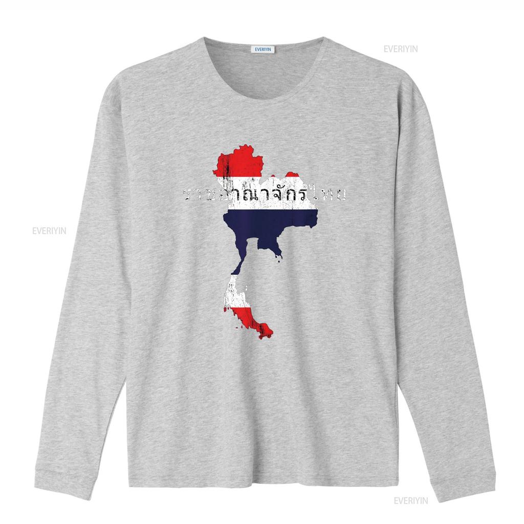 Thai Map and Flag Souvenir Distressed Thailand T Shirt vintage Washed Unisex Top For Everyday Wear Stylish streetwear Casual