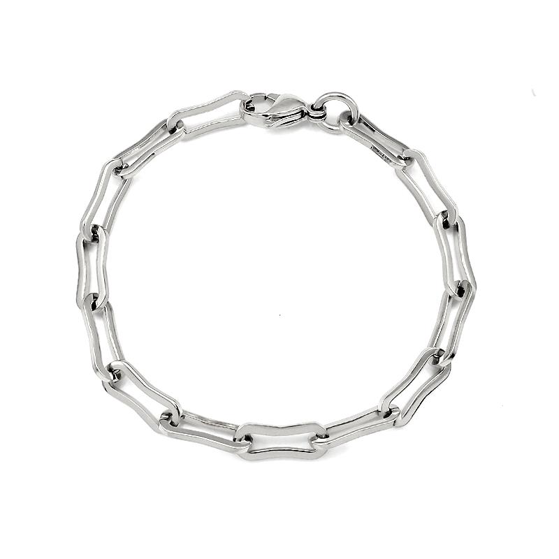 

Hip Hop 18K PVD Gold Plated Waterproof Thick Link Chain Necklace Bracelets Minimalist Chunky Bone Chains Necklace