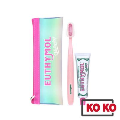 [Euthymol] Kit de viaje blanqueador (Cepillo de dientes y pasta de dientes)