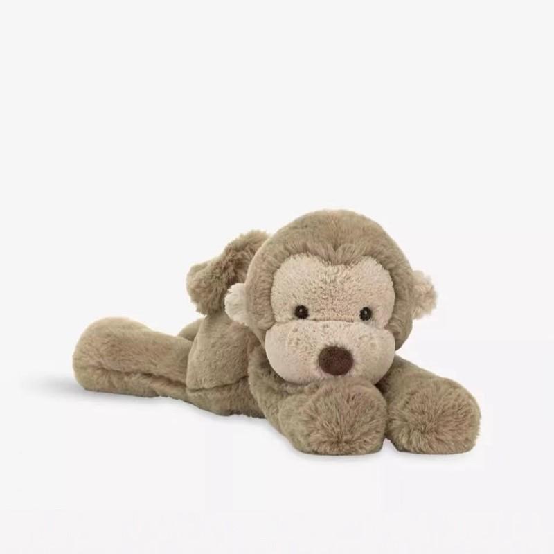 British Cute Shy Monkey Plush Toy Soft Stuffed Animal Comfort Doll Home Bedroom Decoration Holiday Gift For Friend And Family