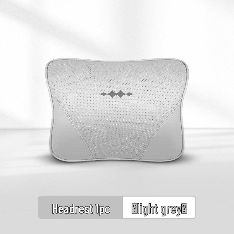 

BYD Equation Leather Headrest & Lumbar Support Pillow for Neck & Waist Protection, Titanium/Leopard Models 3, 5, 7, 8.