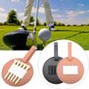 Golf Tee Holder Clip-on Organizer, PU Leather Ball Tee Pouch with Stretchable Strap, Portable Vintage Style, 5-Slot Anti-Drop Design & Belt Hook for