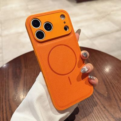 Retro kožené magnetické pouzdro na telefon pro iPhone 17 Air 14 15 16 12 13 Pro Max Magsafe Bezdrátové nabíjení Nárazuvzdorný ochranný kryt