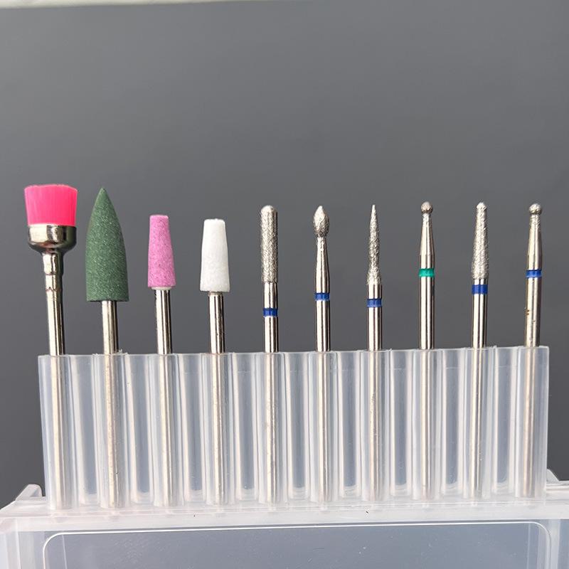 Nail Grinding and Polishing Set with Diamond Ceramic Heads for Nail Removal