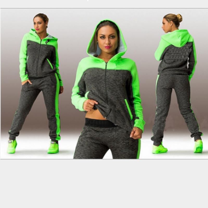 Buy Autumn and Winter Women's Stitching Contrast Color Hooded Sweater