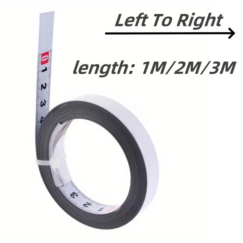 Steel Adhesive Tape Measure, Imperial and Metric Scale Ruler Sticker, Left To Right Reading Self-Adhesive Measuring Tape