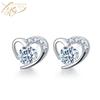 New fashion jewelry, temperament, love zircon stud earrings, women's atmospheric heart-shaped earrings, design sense niche earrings, 2026