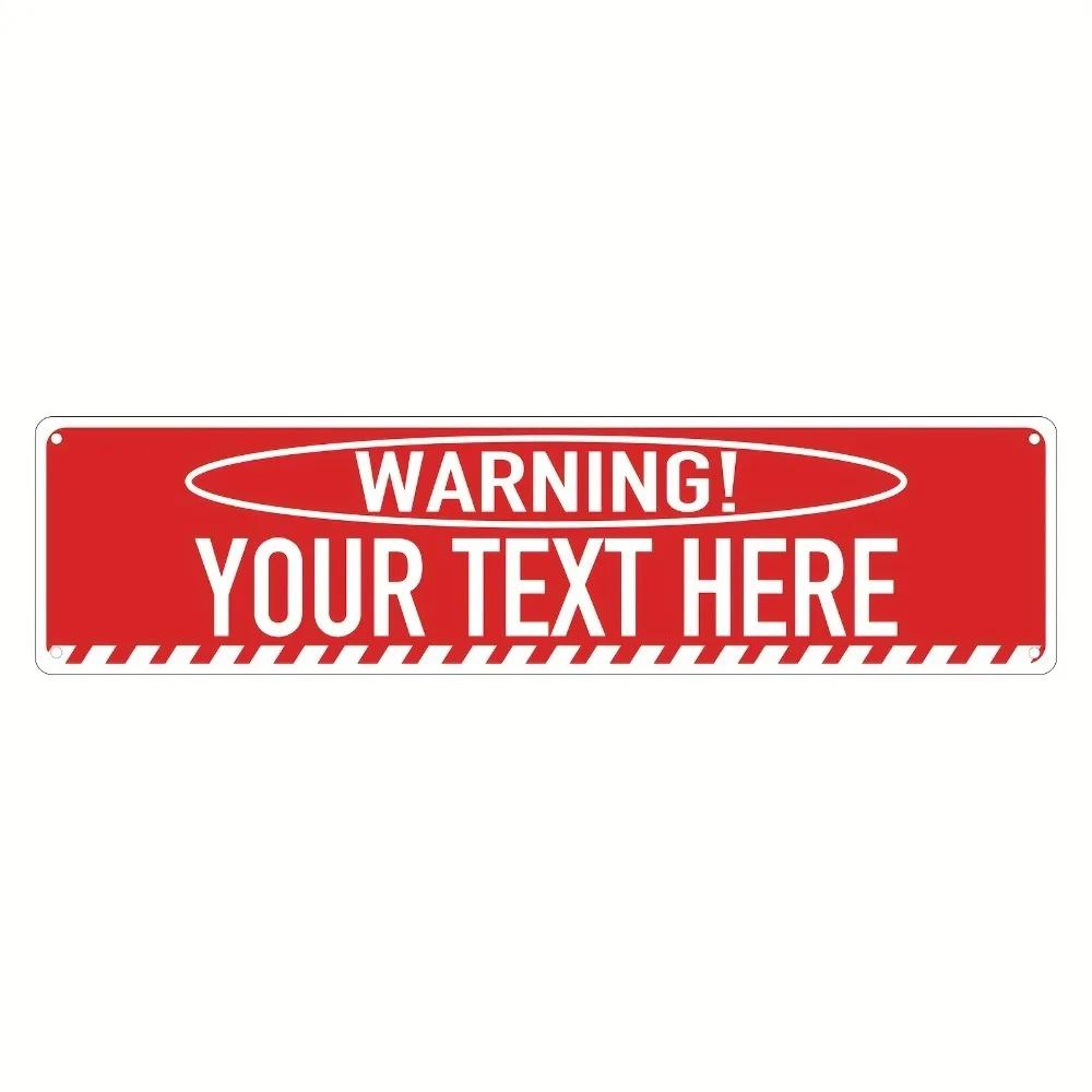 Vintage Aluminum Street Sign - Custom Warning Caution, Outdoor Wall Art, Personalized Gift