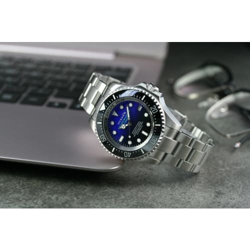 Ocean X Sharkmaster 1000m Blue & Black Diver Automatic Men's Watch SMS1012