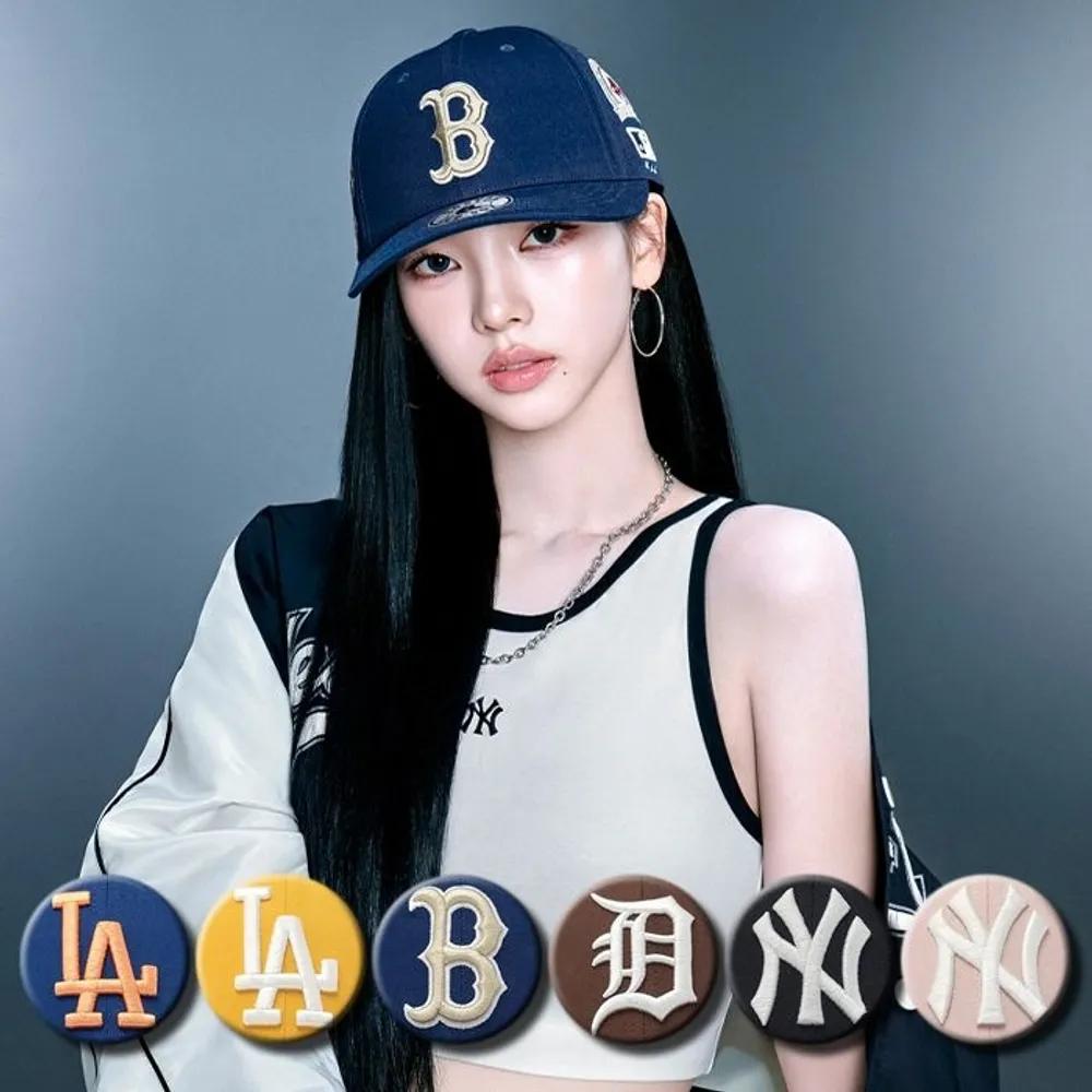 Unisex Signature All-Over Patch Structure Ball Cap (3ACPB316N) Blue