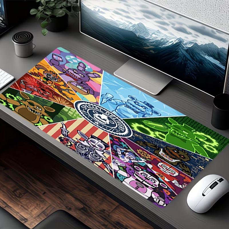 Five Nights at Freddy's Druck-Mauspad, für Tastaturauflage Laptop-PC-Matte für Büro-Heimgebrauch, Schreibtischdekoration, Perfektes Geburtstagsgeschenk für Gamer