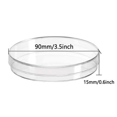 5-10pcs Plastic Petri Dishes 35-90mm Cell Culture Dish High Temp Resistant with 10 Plastic Transfer Pipettes 3ml