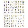 Bronzing Painted Nail Art Sticker 3D Adhesive Self-Adhesive Waterproof Nail Sticker Abstract Butterfly Line Gold Nail Sticker