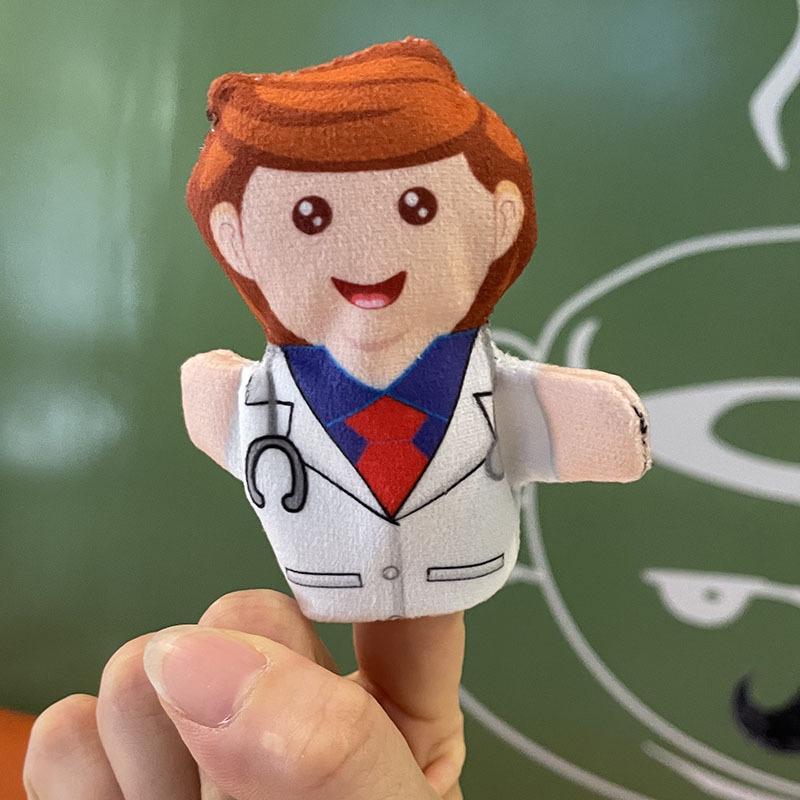 

Милый мультяшный набор пальчиковых кукол-животных - плюшевые куклы «Мышь и кролик» About 8cm