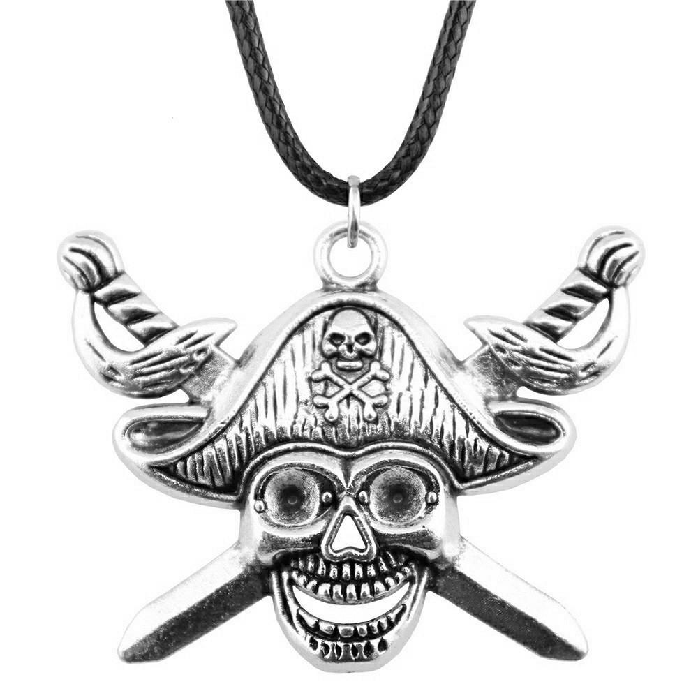 45cm Necklace Leather Chain Big Skull Halloween Kids' Jewelry Materials QN064