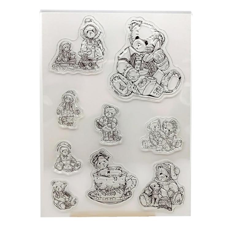 Clear Stamps Silicone Stamp Cards Stamps with Patterns 3D Scrapbooking Stamps