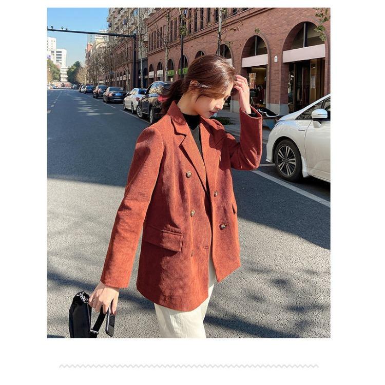 Vintage Loose Black Blazer for Women, Korean Style Casual Chic Jacket, Perfect for Spring and Autumn Streetwear