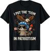 I Put The Tism In Patriotism Athletic Eagle T-Shirt