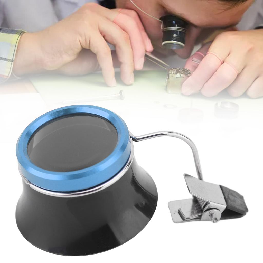 10X Jewelry Loupe Magnifier Repair Tool Portable Aluminum Alloy Jewelry Eye Loupe   Magnifying Glass