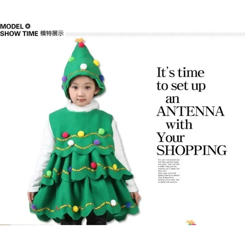 Christmas Costumes Children's Christmas Tree Performance Costumes Performance Dance Costumes Children Christmas Gifts Tree Hat