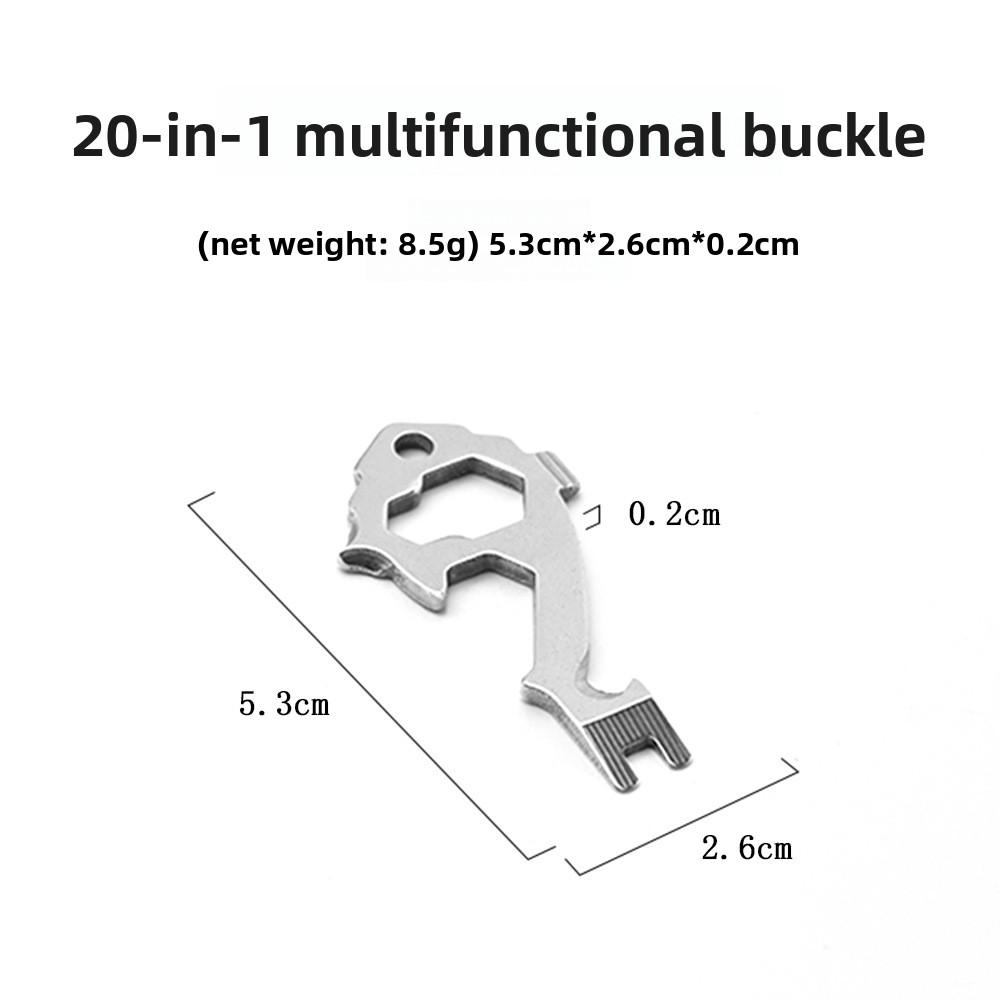 Outdoor Mini Tools 20-in-1 Multifunctional EDC Tools, Key Rings, Bottle Openers, Screwdrivers Multi-Purpose