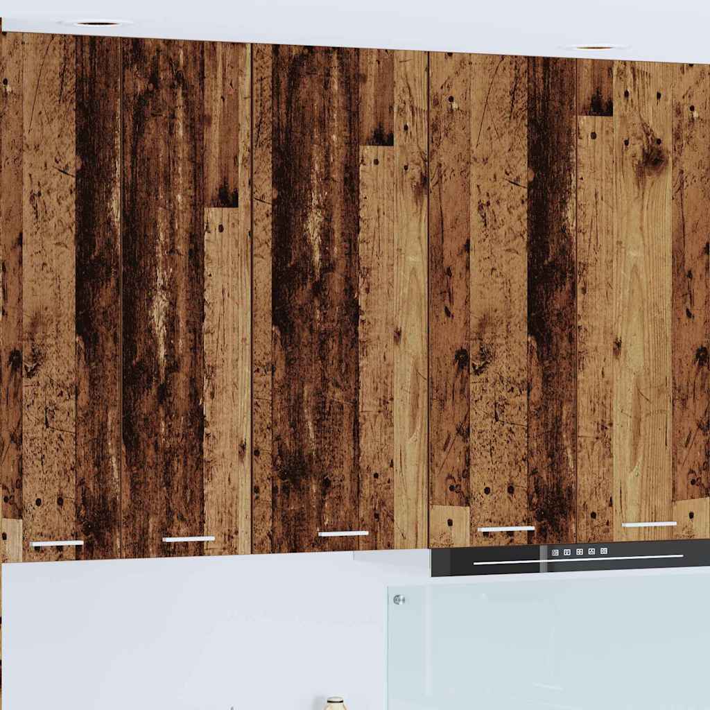 Hanging Cabinet with Door Rustic Wood Look 40 X 31 X 100 Cm Engineered Wood