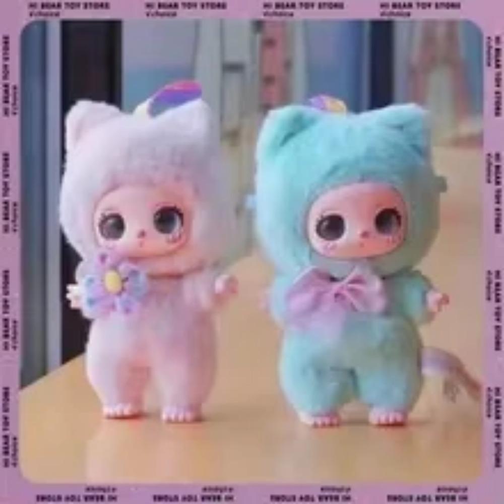 In Stock Liila Lucky Cat Blind Box Lila Lucky Cat Plush Toy Trendy Play Cute Silly Ornament Desk Mystery Box Baby Birthday Gift