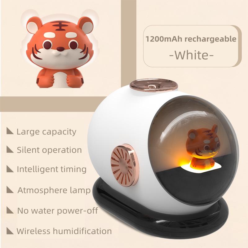 

Увлажнитель воздуха Creative Submarine, очиститель воздуха, зарядка через USB, аккумулятор 1200 мАч, портативный беспроводной ультразвуковой настольный увлажнитель с холодным туманом USB Cable белый