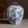 Blue and White Porcelain Octagonal General Jar Ceramic Vase Ornament Vintage Flower Arrangement Container Room Flower Vase New