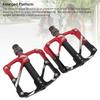 1 Pair Cycling Pedals Aluminum Alloy Widened Non Slip 3 Bearing Flat Pedal Replacement for Mountain and Road Riding Black Red