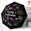 1pc Happy Halloween Theme Automatic Open/CloseUmbrella-CuteUmbrella with Cute Design, Portable 3-Fold Compact Umbrella for Men & Women, Vale