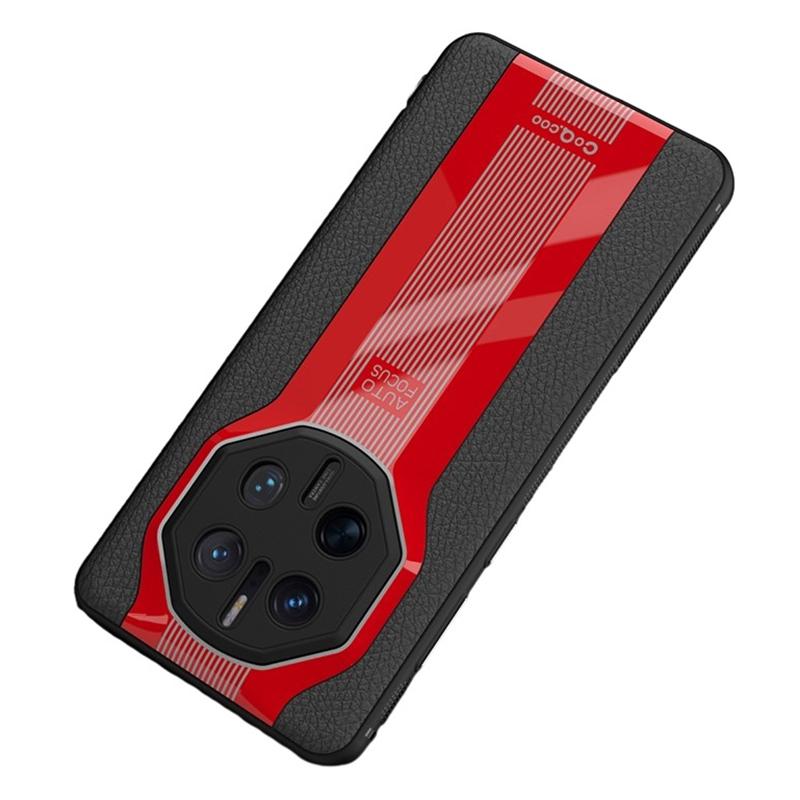 

Q.COO Супер Беговая Серия 2 для Huawei Mate 50 RS Porsche Design 4G Чехол PU+TPU+Акриловая Задняя Крышка Red